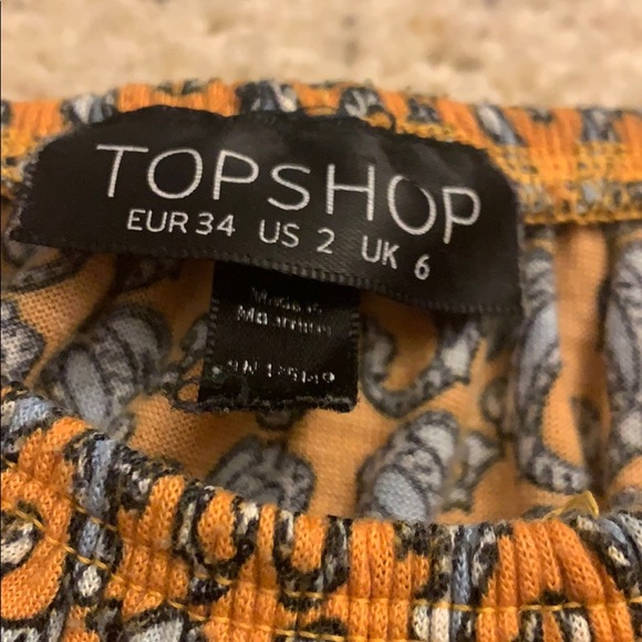 topshop | paisley pattern, off the shoulder top - Picture 8 of 13